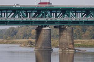 Bridge over river in Warsaw